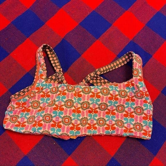 Maaji Reversible Ruffle Bikini Top Size Small Top ONLY!! - Picture 2 of 5